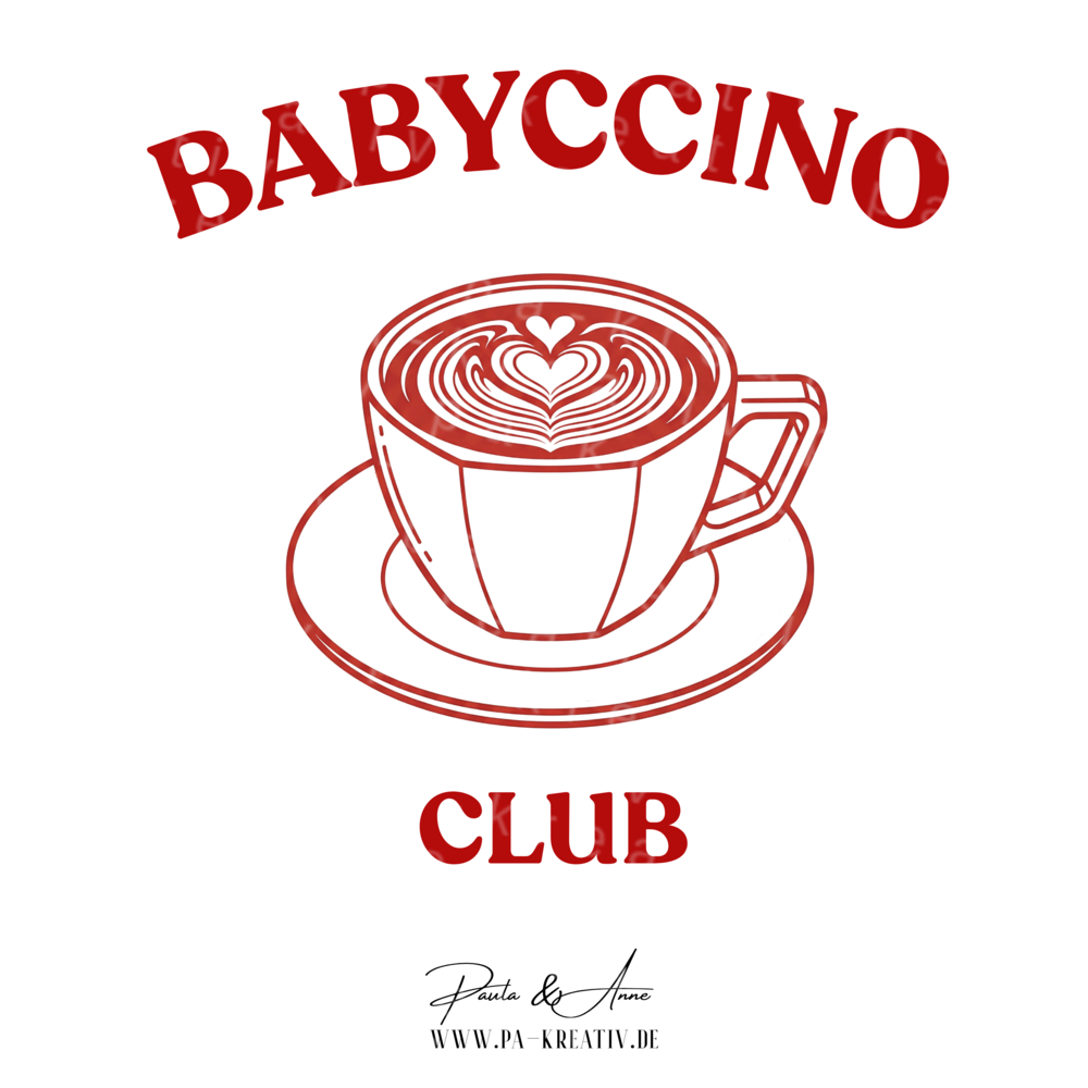 Babyccino Club "Power Cup" Bügelbild