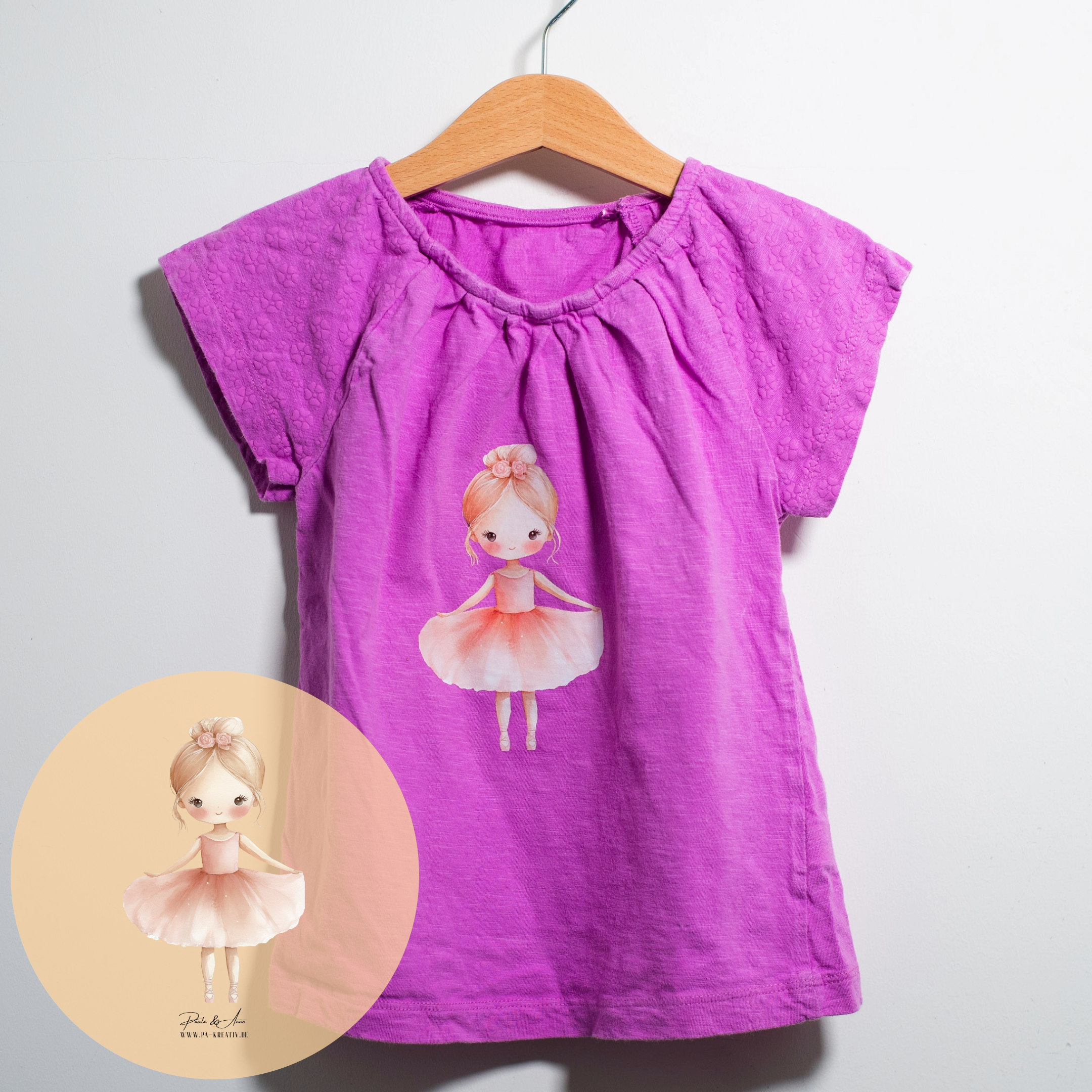 Ballerina in Rosa Bügelbild
