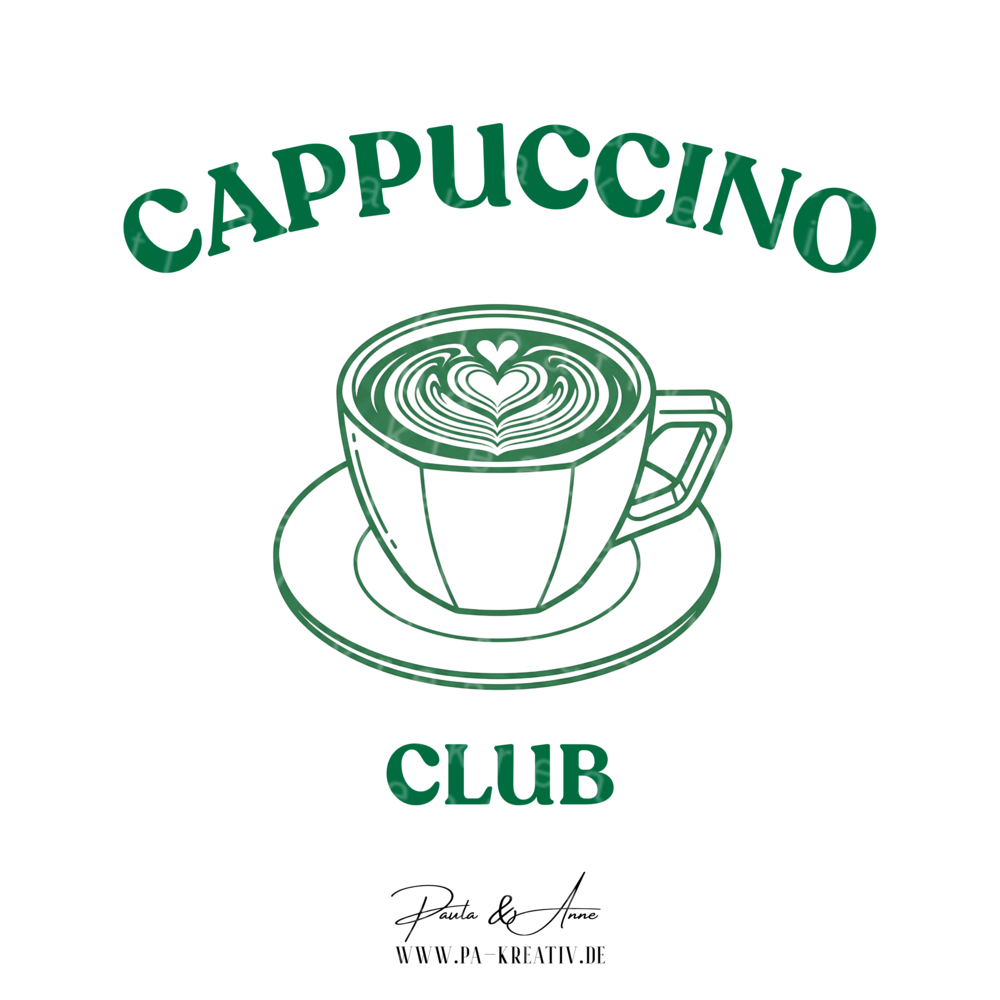 Cappuccino Club "Power Cup" Bügelbild