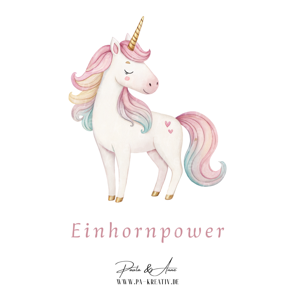 Einhornpower Bügelbild