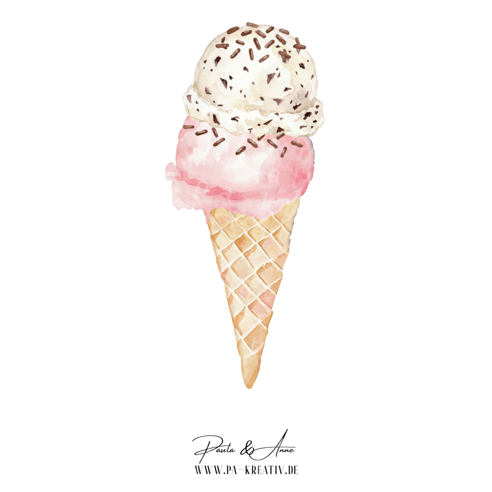 Eiswaffel Bügelbild