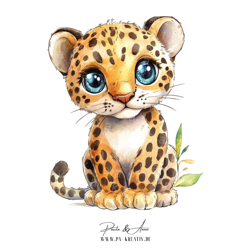 Baby Leoparden Bügelbild