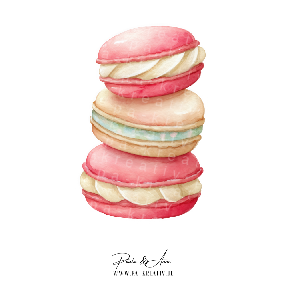 Macarons Bügelbild