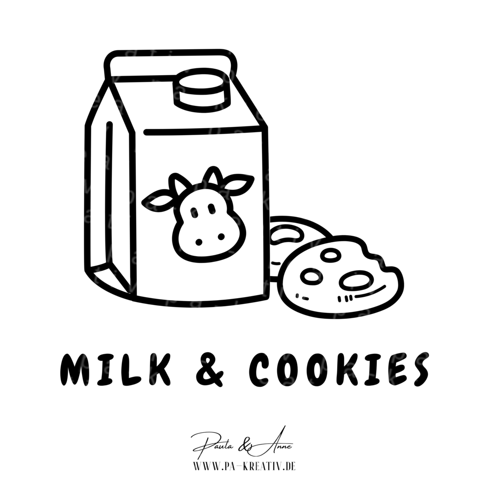 Milk & Cookies Bügelbild