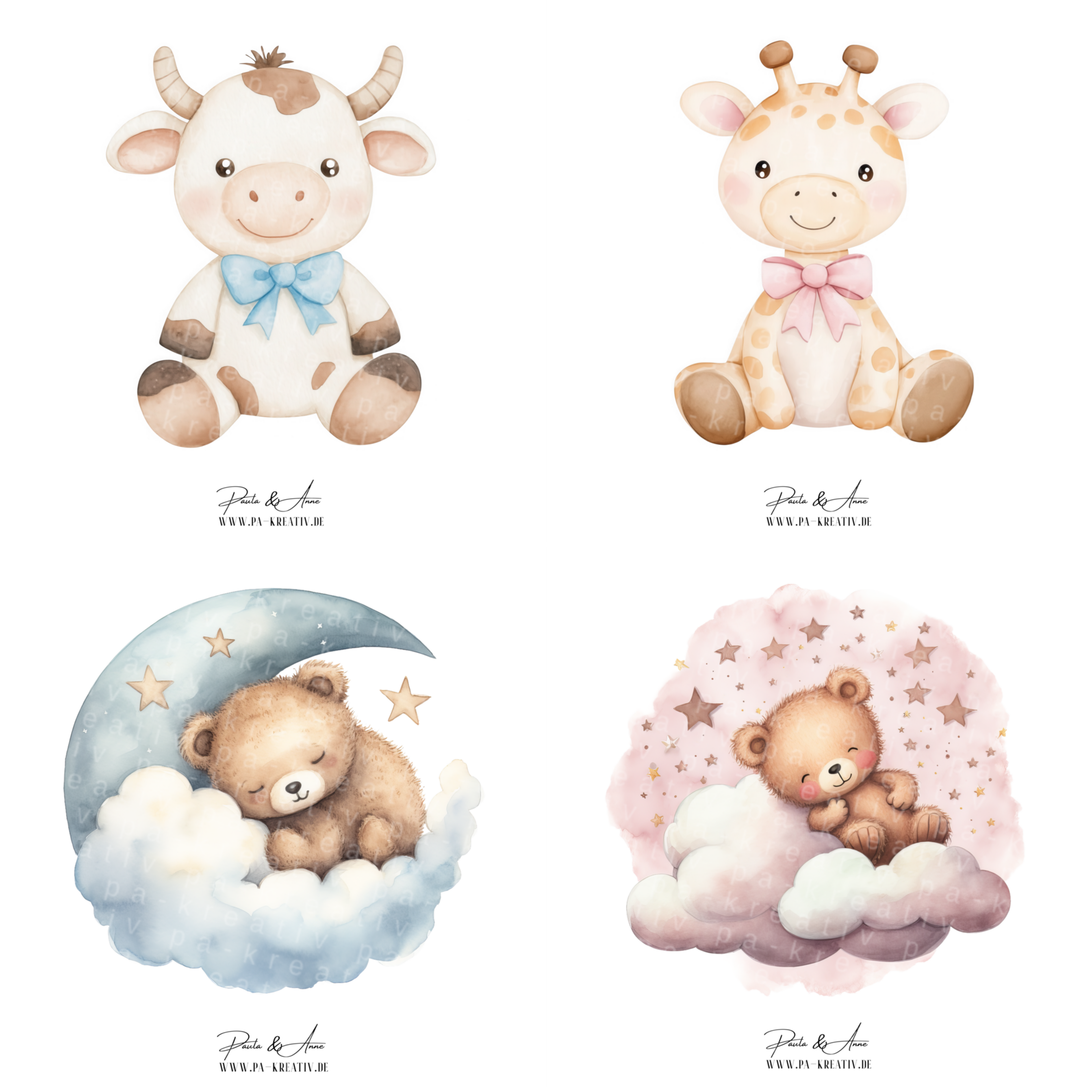 Rosa & Blau Wunderland Bügelbilder Bundle