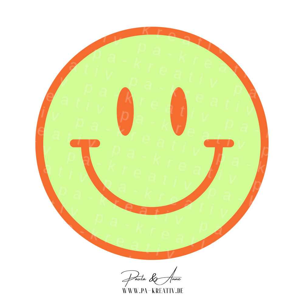 Smiley Orange Bügelbild