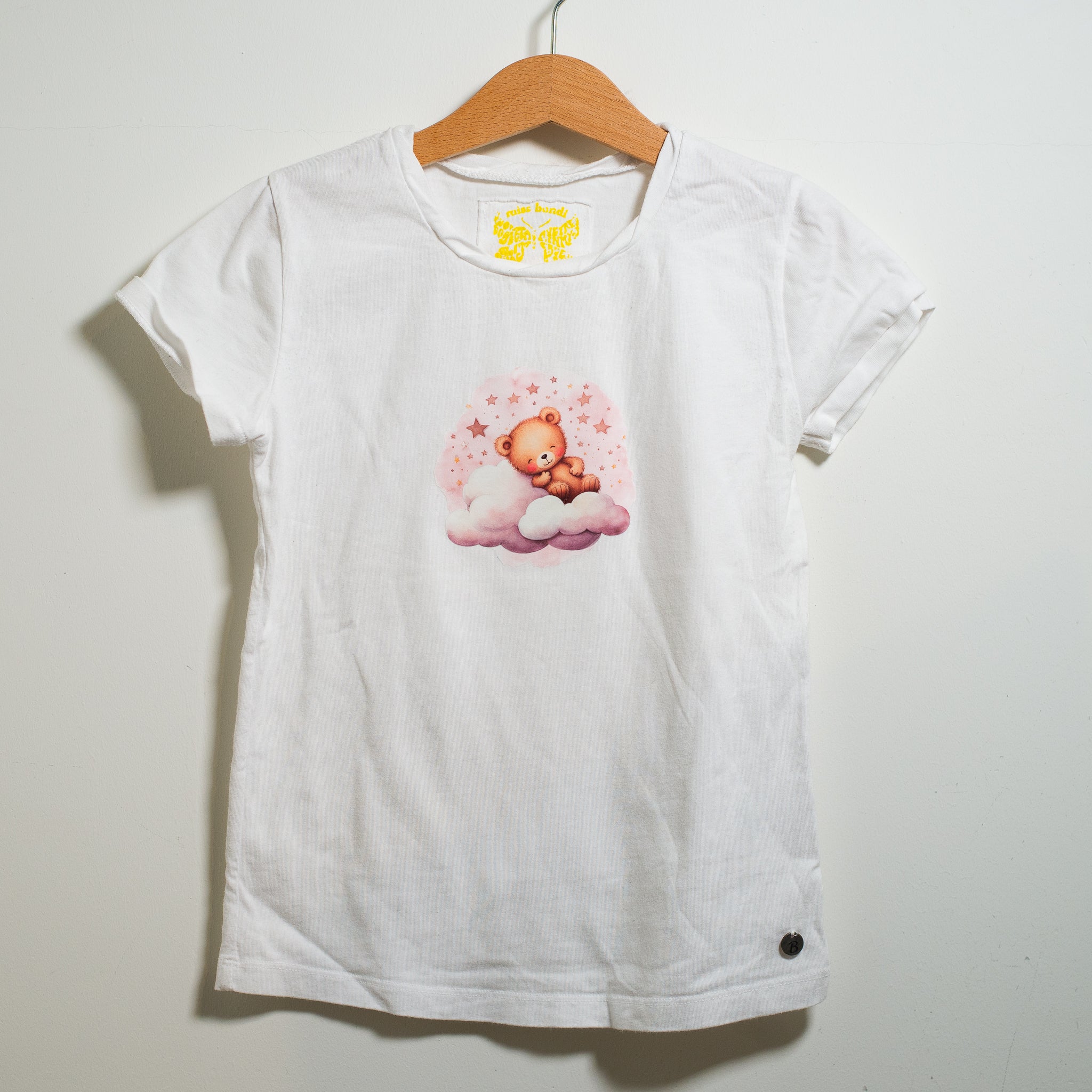 Wolkenteddy in Rosa Bügelbild