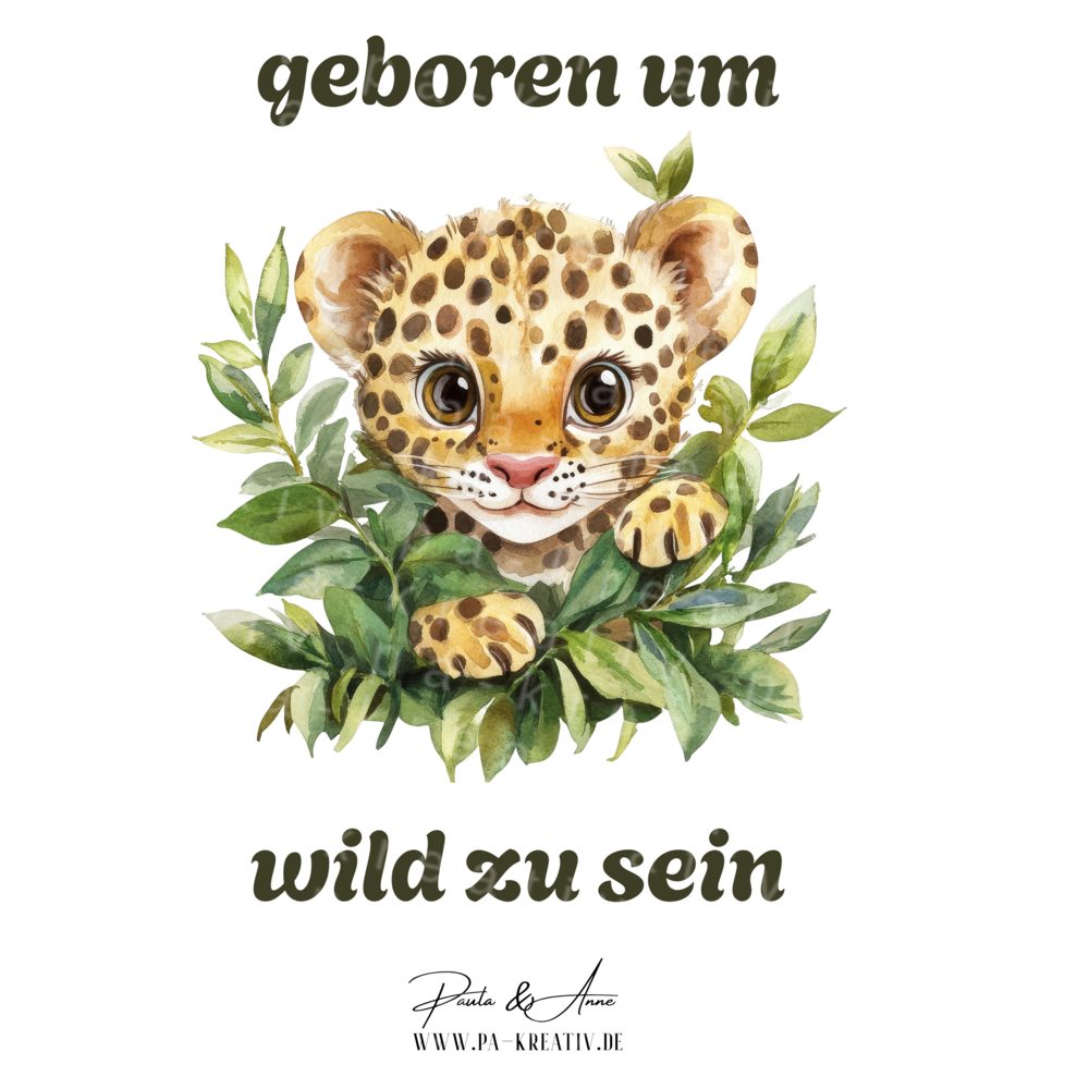 "geboren um wild zu sein" Bügelbild