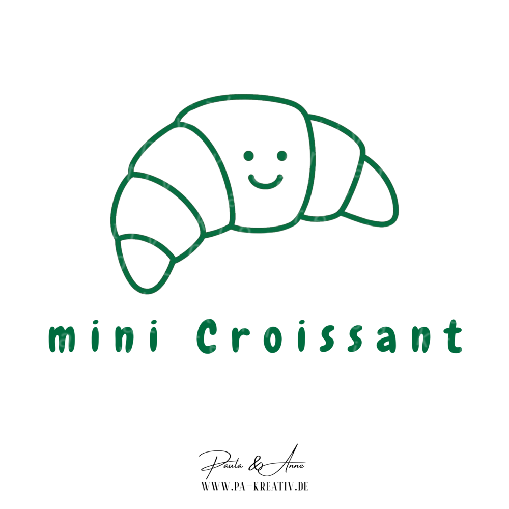 Mini Croissant Bügelbild
